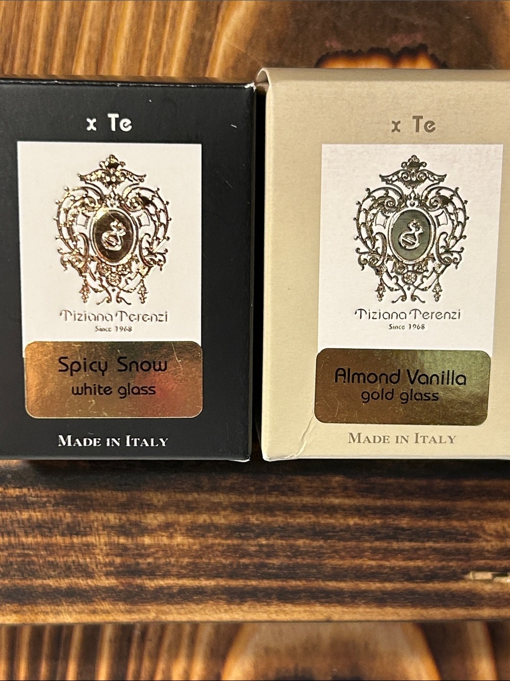 Tiziana Terenzi Almond Vanilla Gold Glass Candle